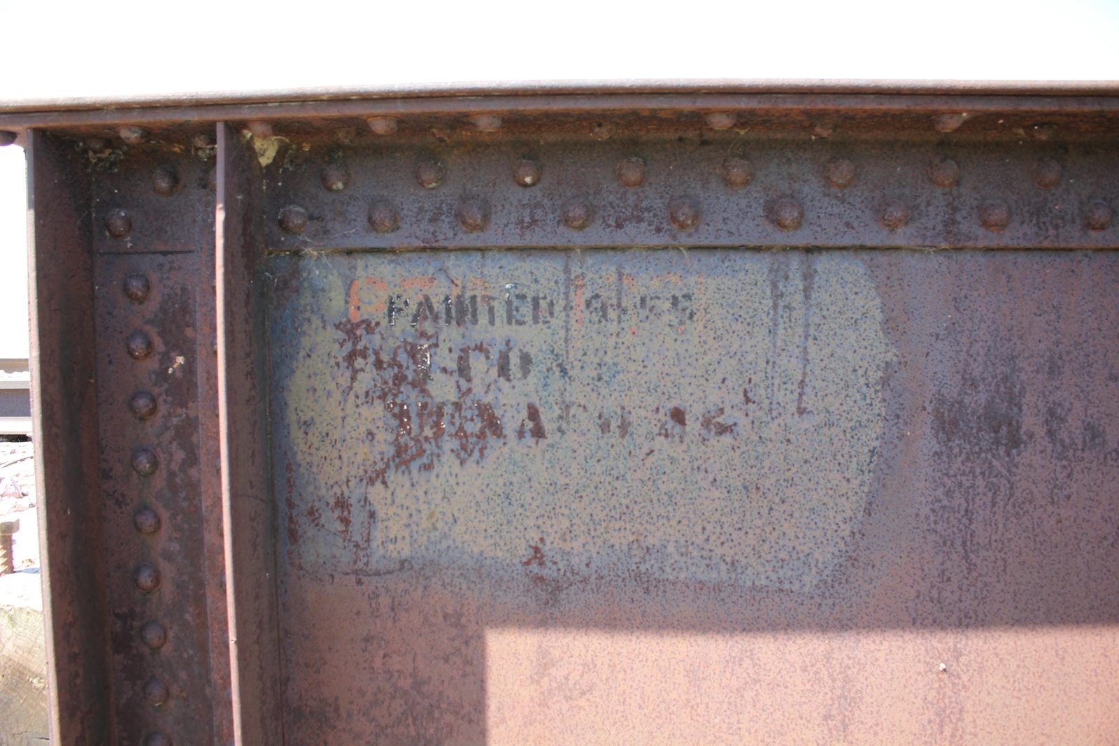 Stenciling on bridge